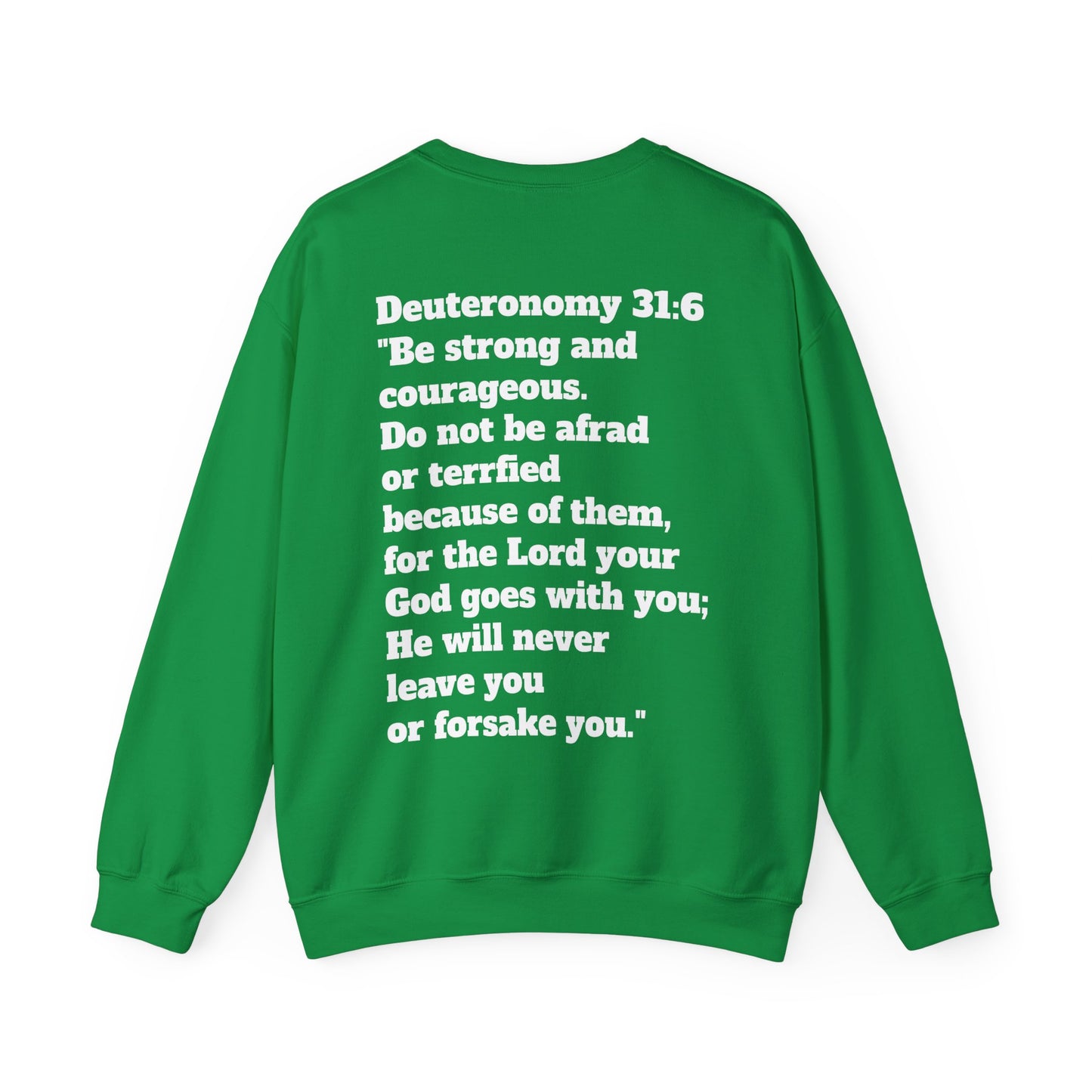 Crewneck. Deuteronomy 31:6