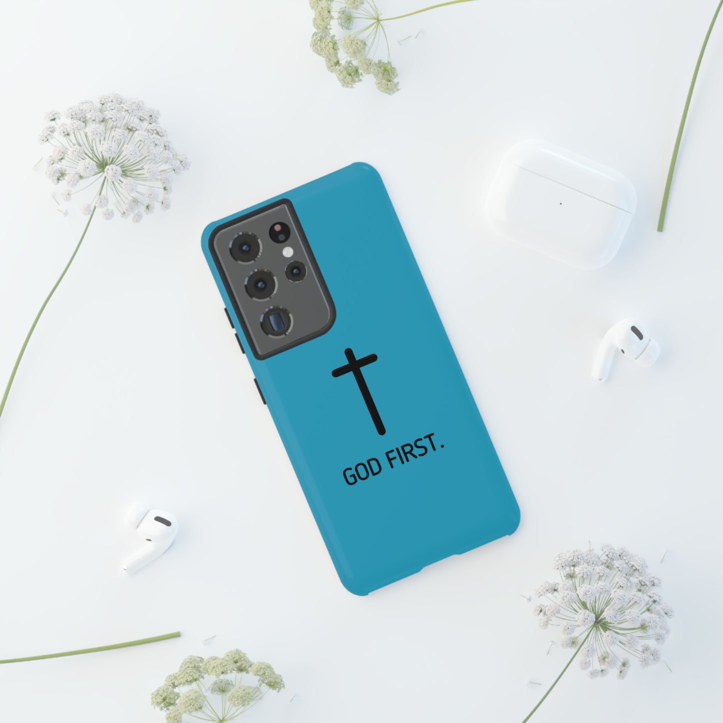 Phone Case. God First BLUE