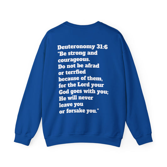 Crewneck. Deuteronomy 31:6