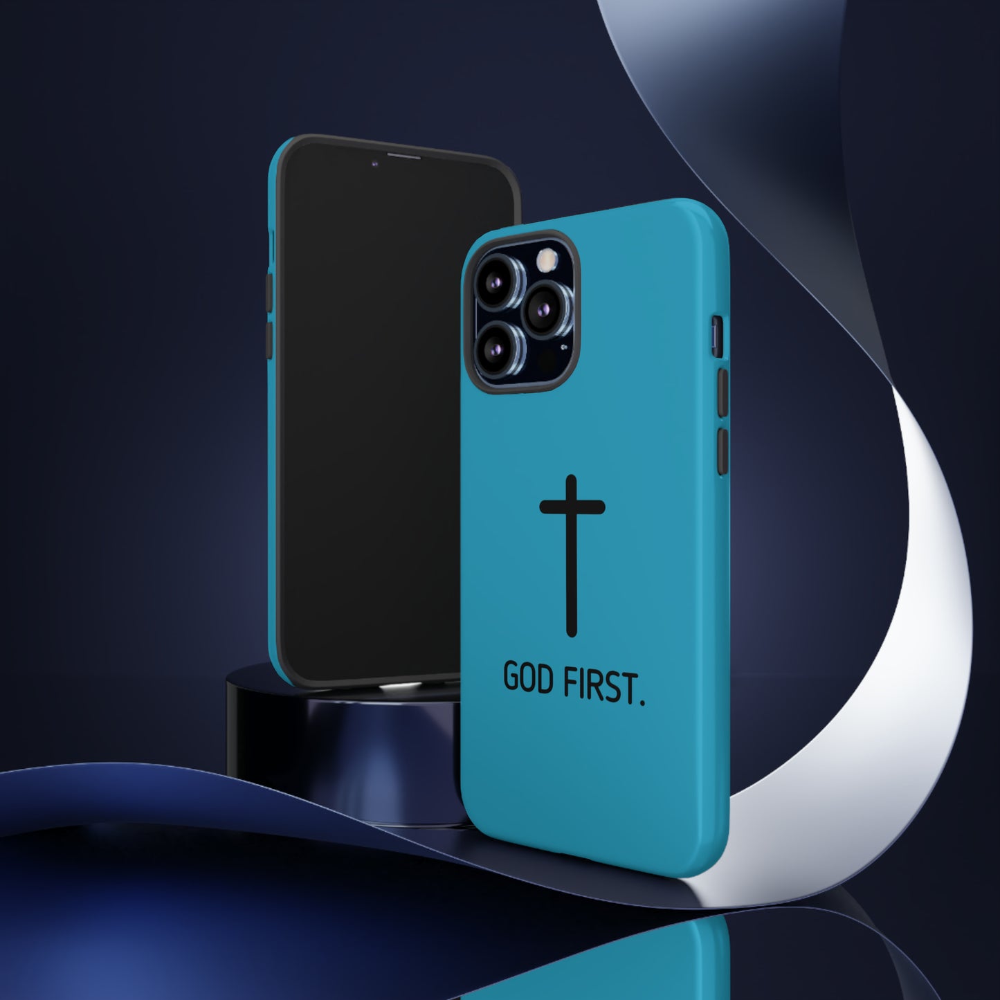 Phone Case. God First BLUE