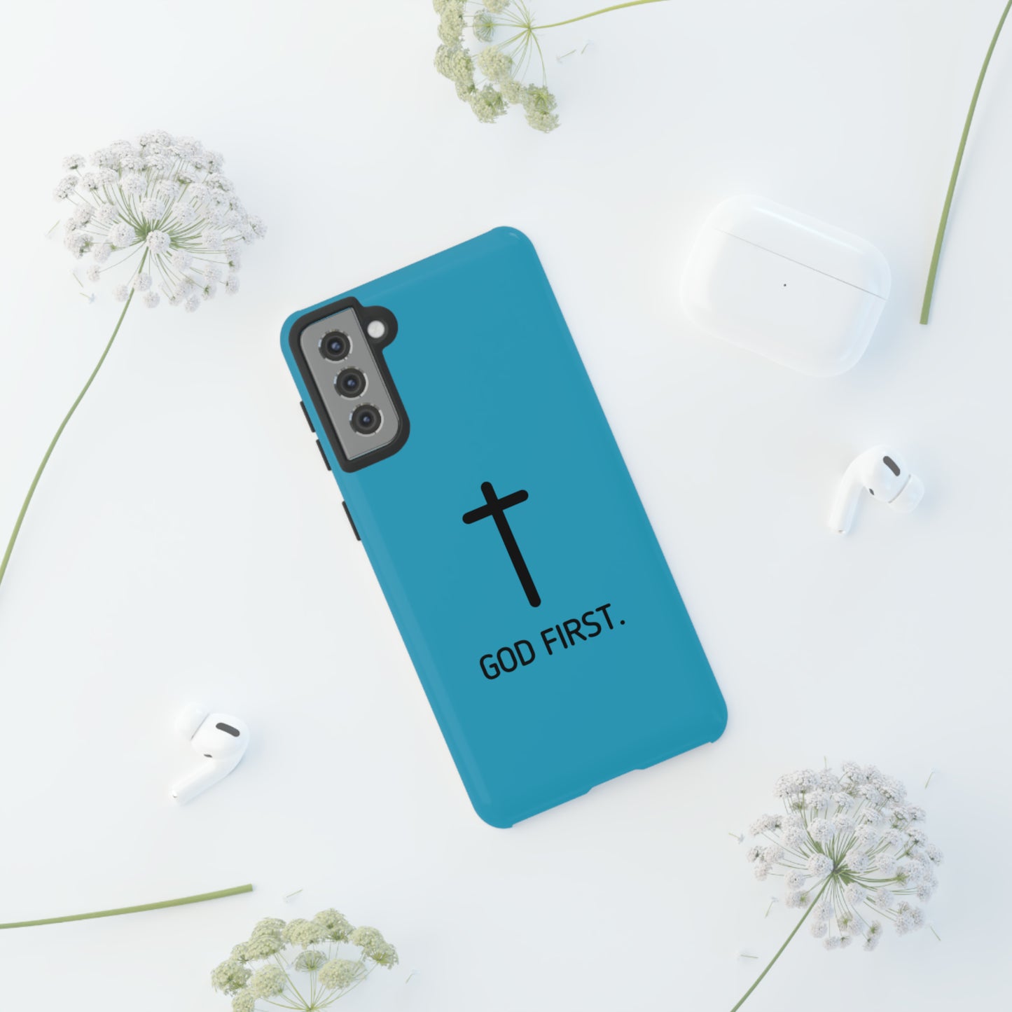 Phone Case. God First BLUE