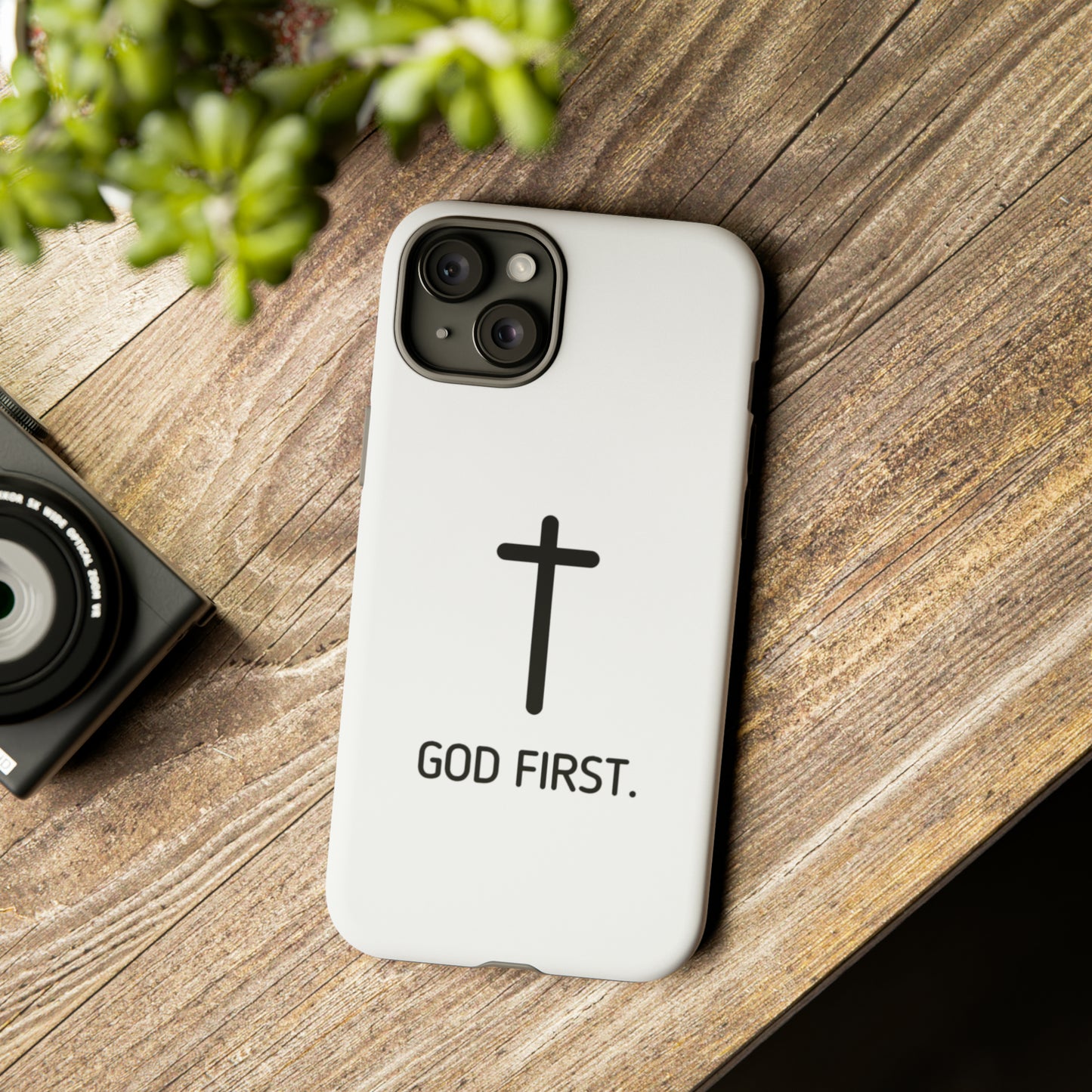 Phone Case. God First WHITE