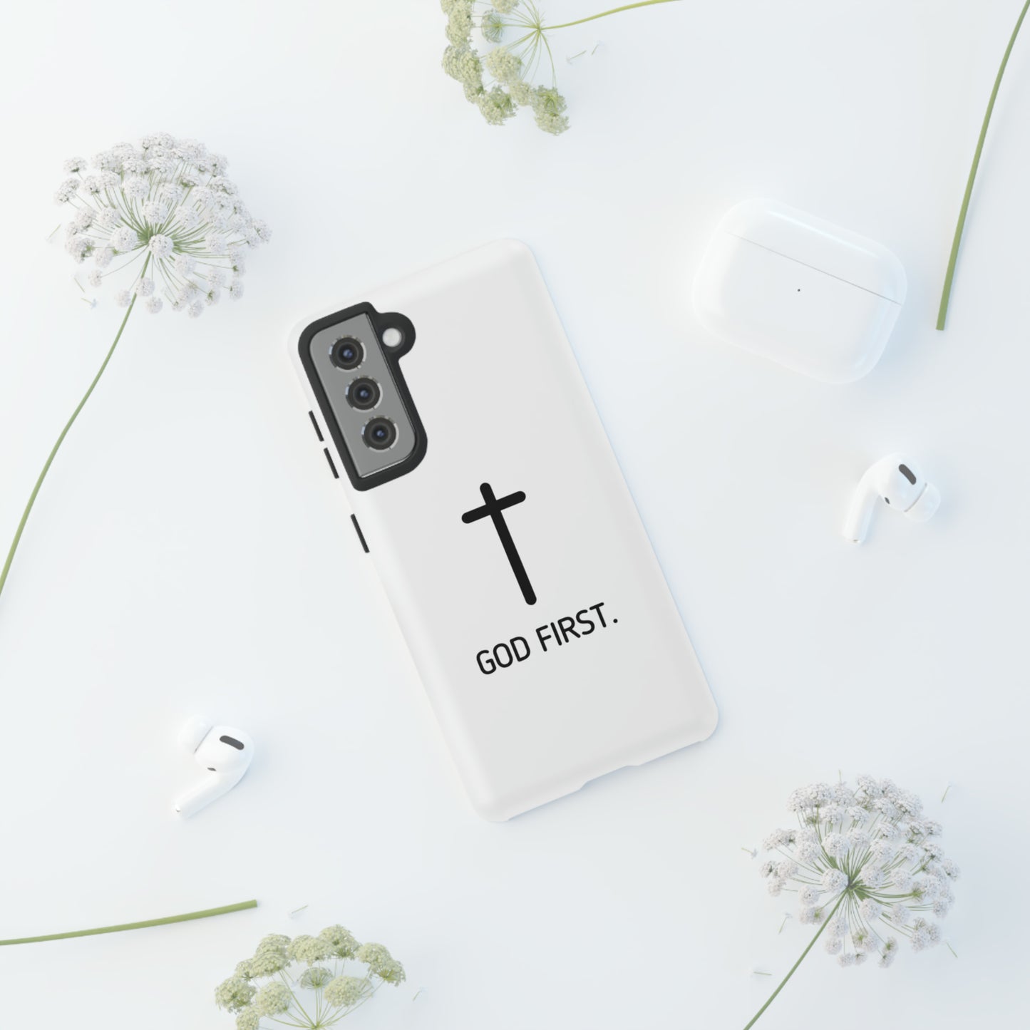 Phone Case. God First WHITE