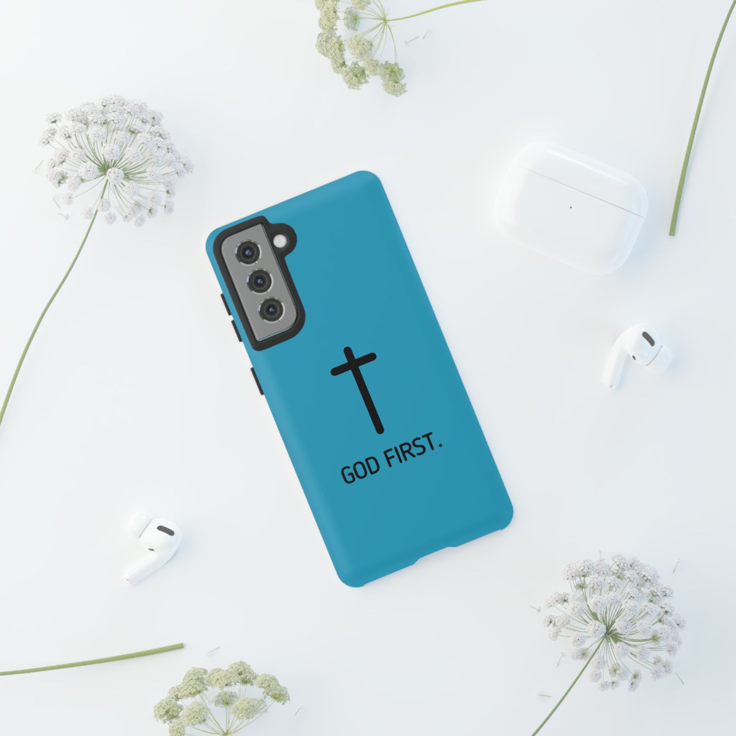 Phone Case. God First BLUE