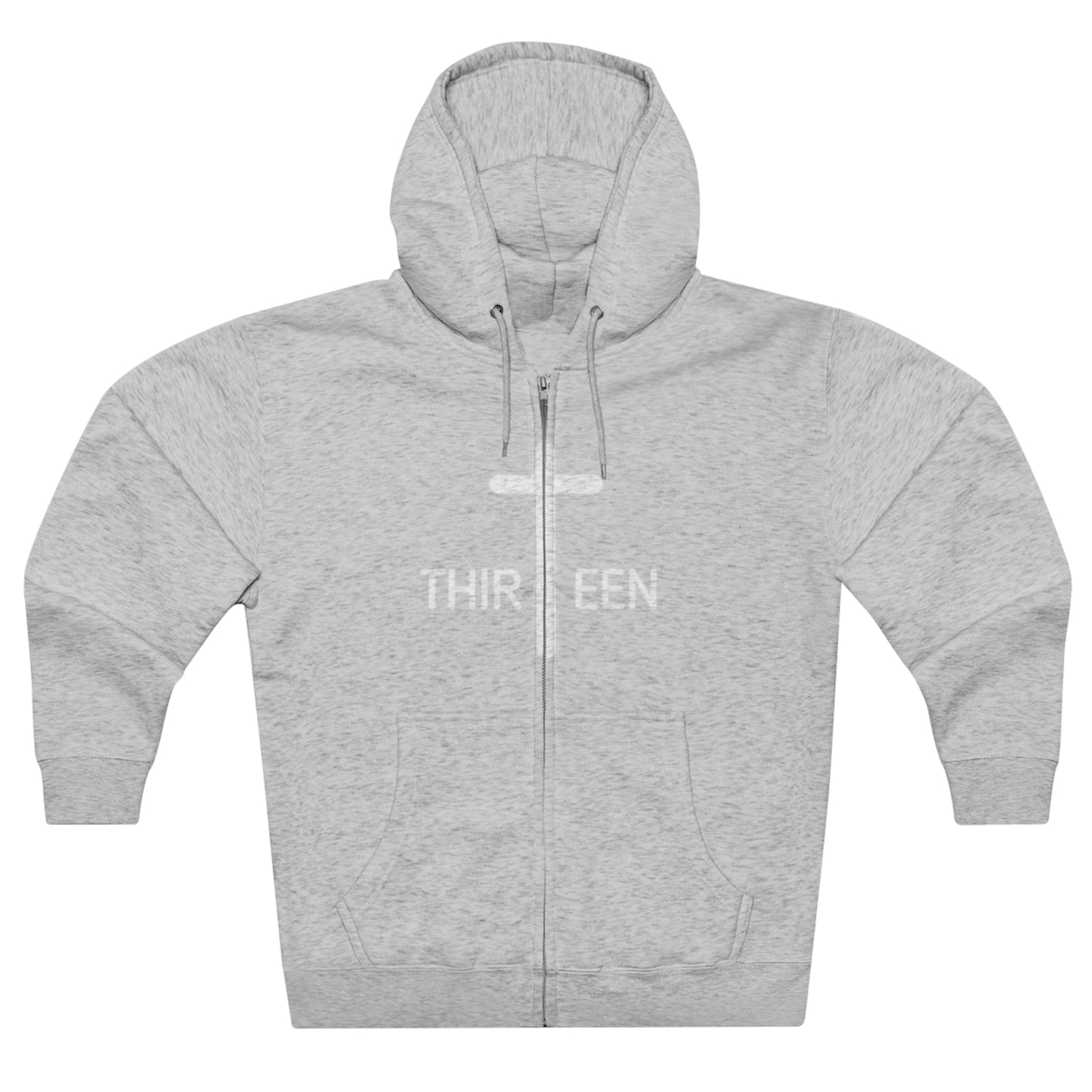 Zip Hoodie. Thirteen logo