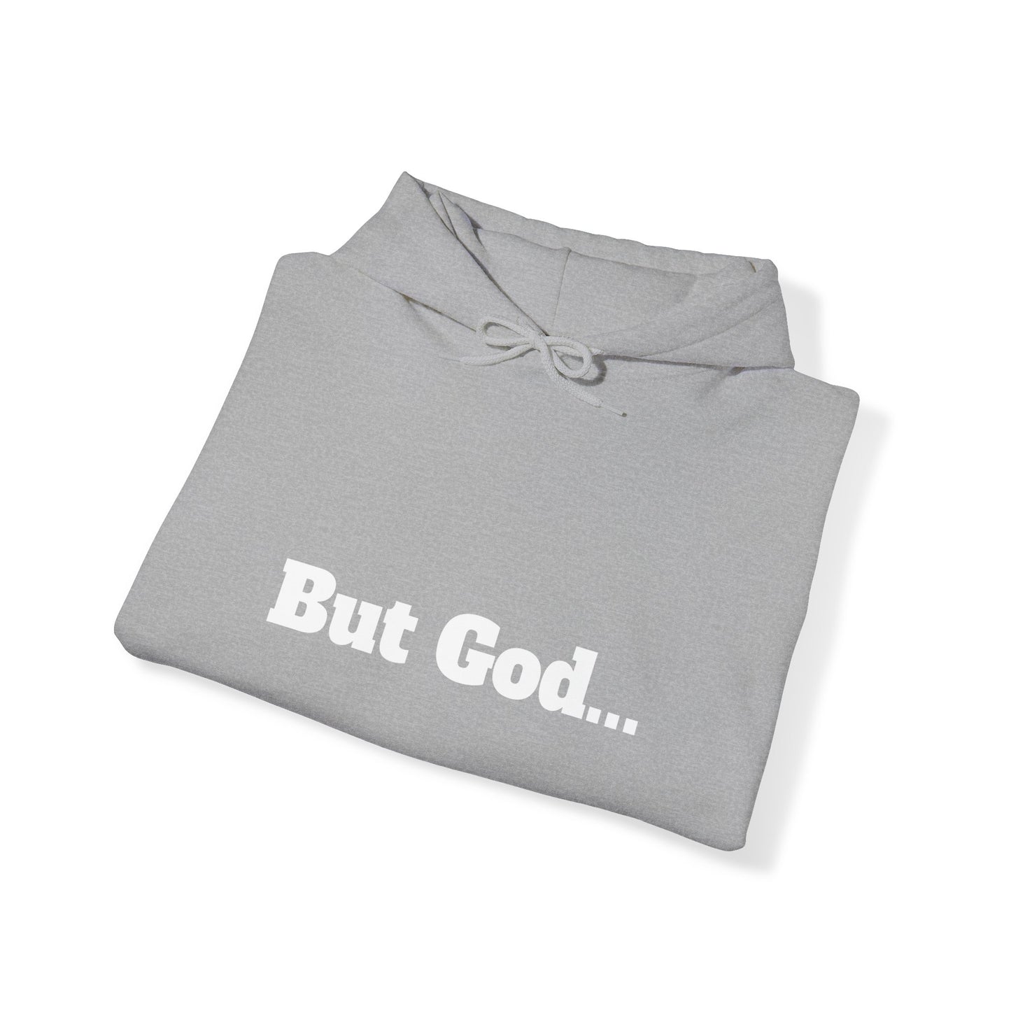 But God. Romans 5:8 White Lettering Hoodie