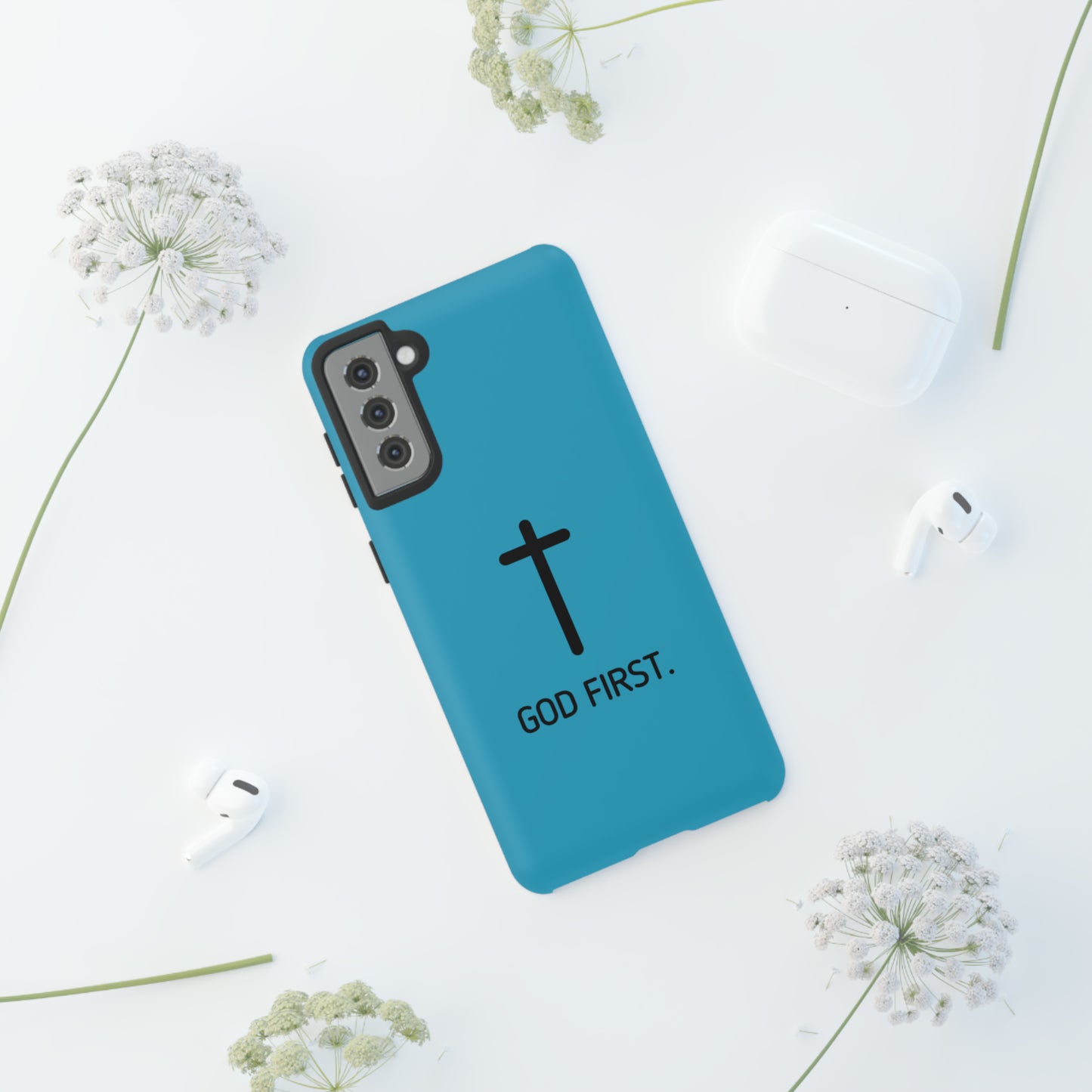 Phone Case. God First BLUE