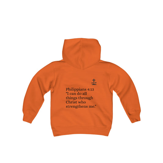 YOUTH hoodie. Philippians 4:13
