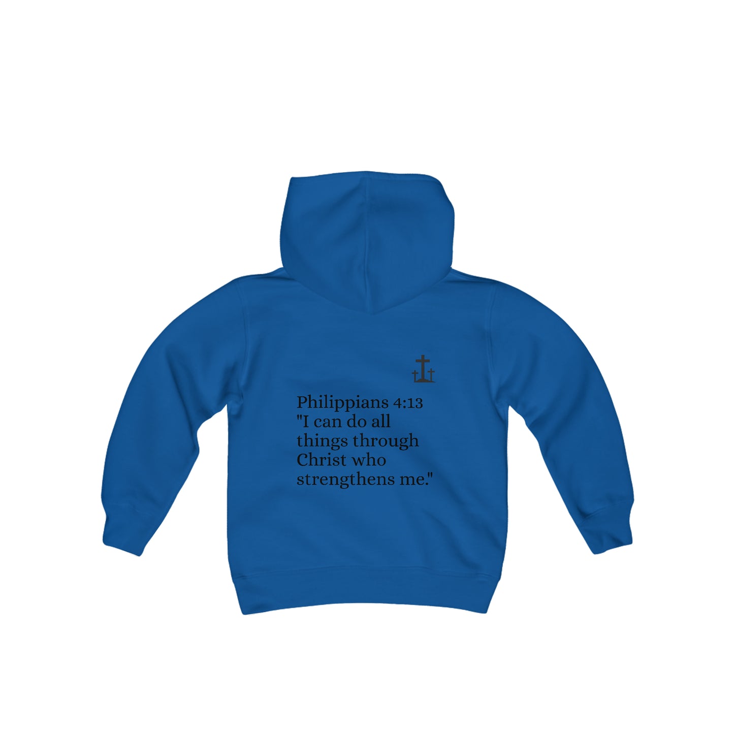 YOUTH hoodie. Philippians 4:13