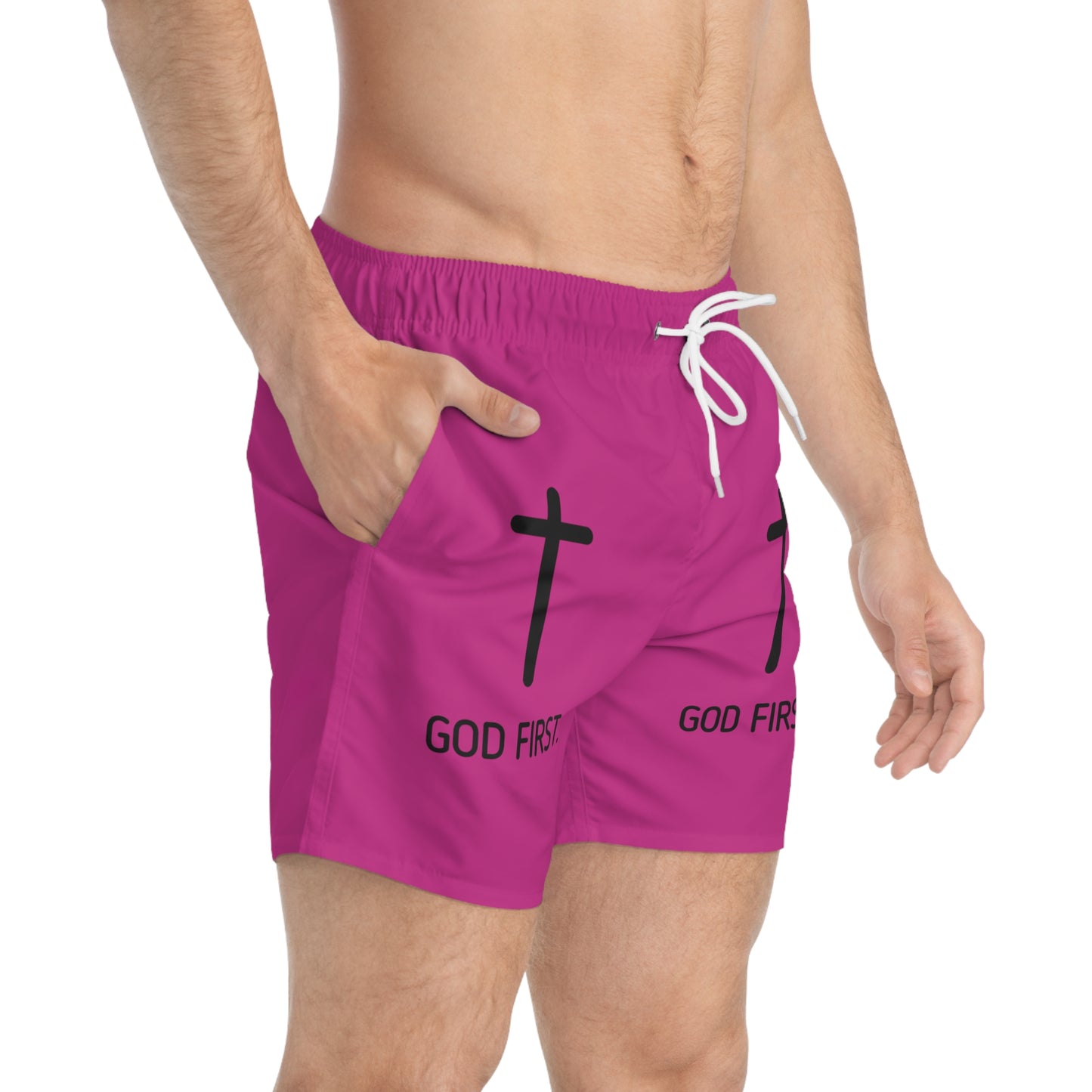 Swim Trunks. God First