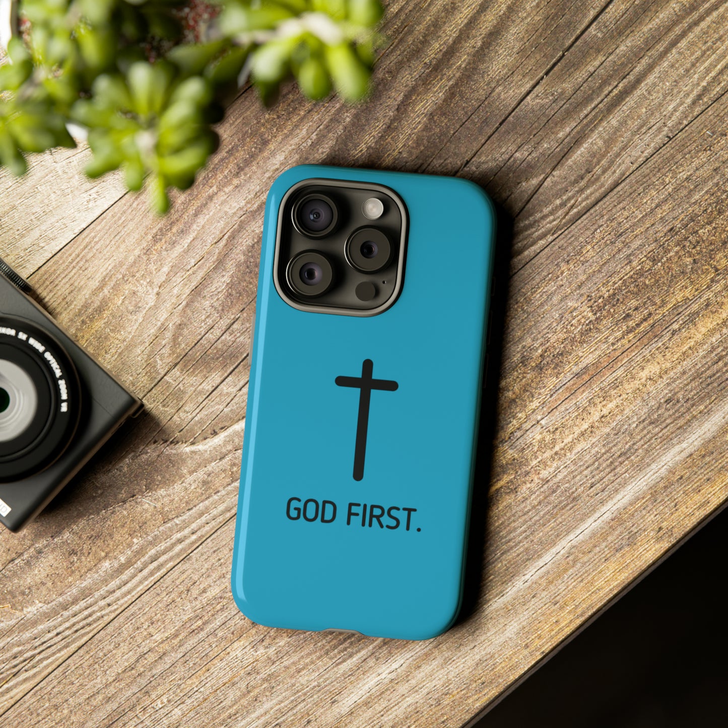 Phone Case. God First BLUE