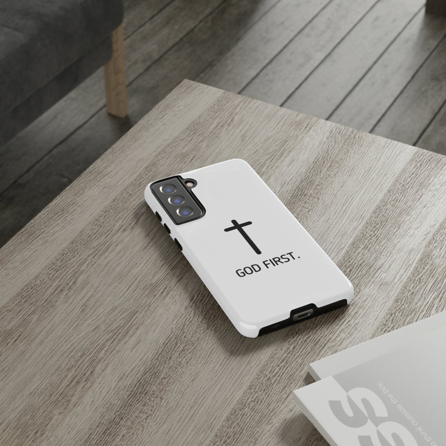 Phone Case. God First WHITE