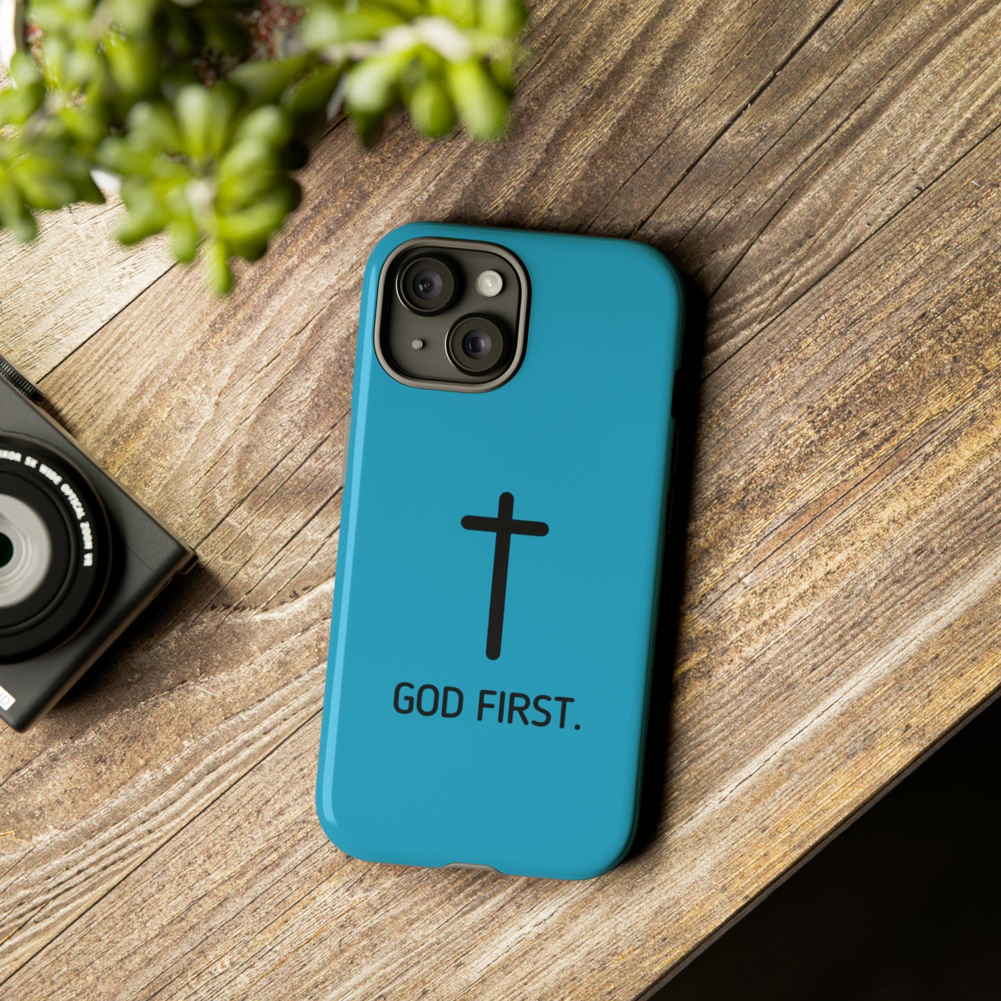 Phone Case. God First BLUE