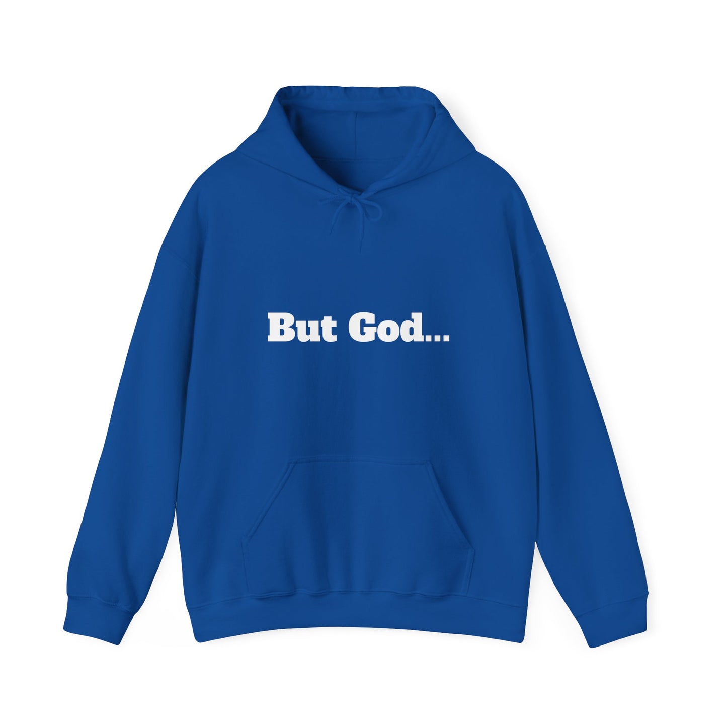 But God. Romans 5:8 White Lettering Hoodie