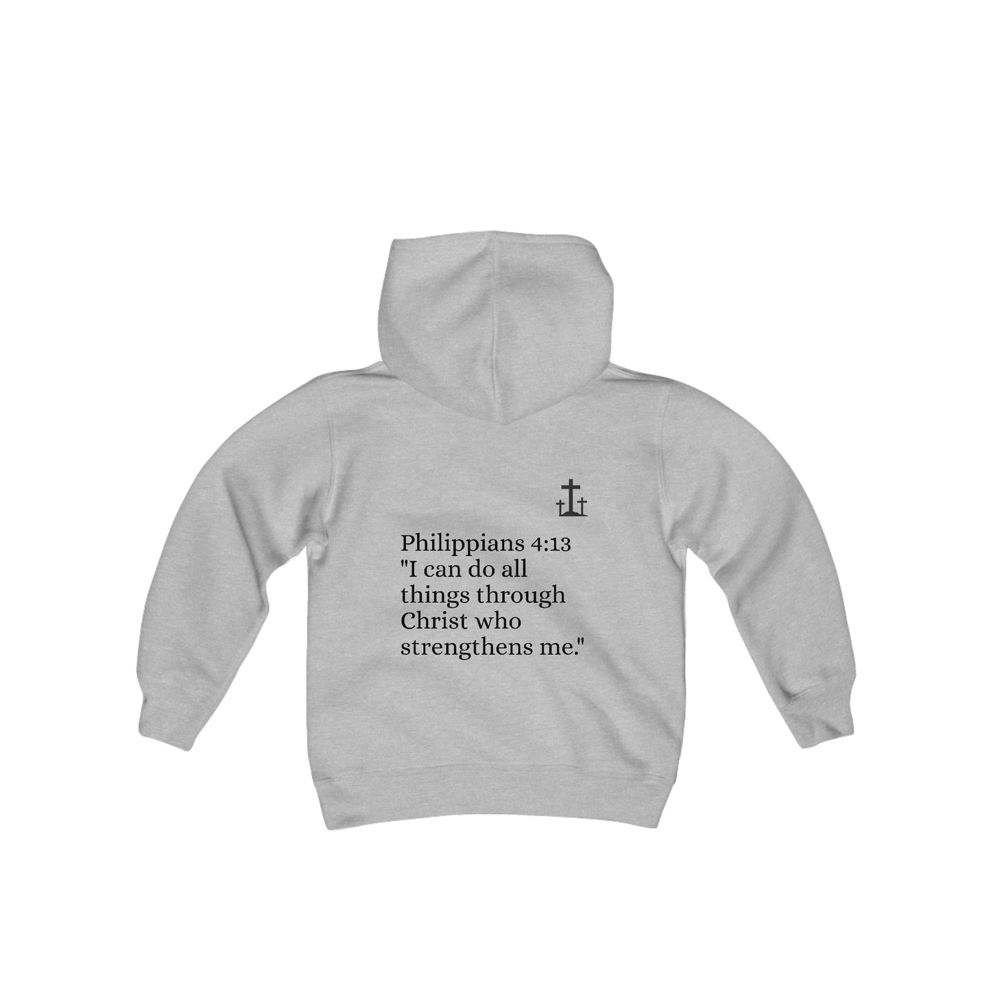 YOUTH hoodie. Philippians 4:13