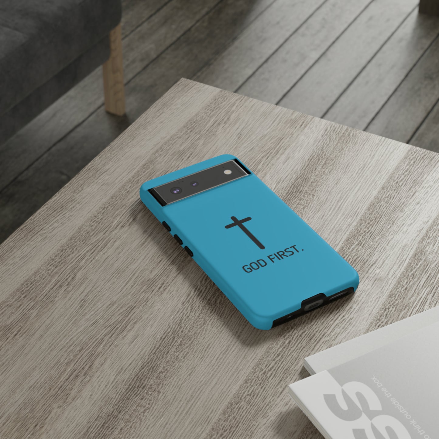 Phone Case. God First BLUE