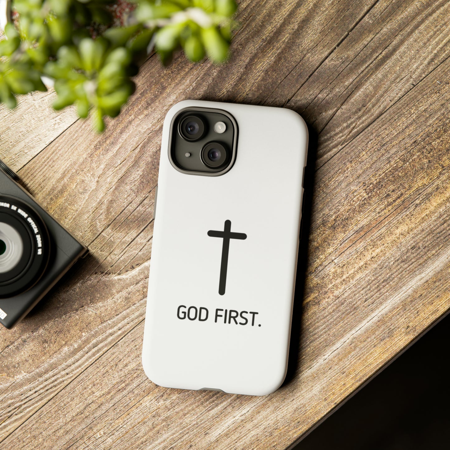 Phone Case. God First WHITE