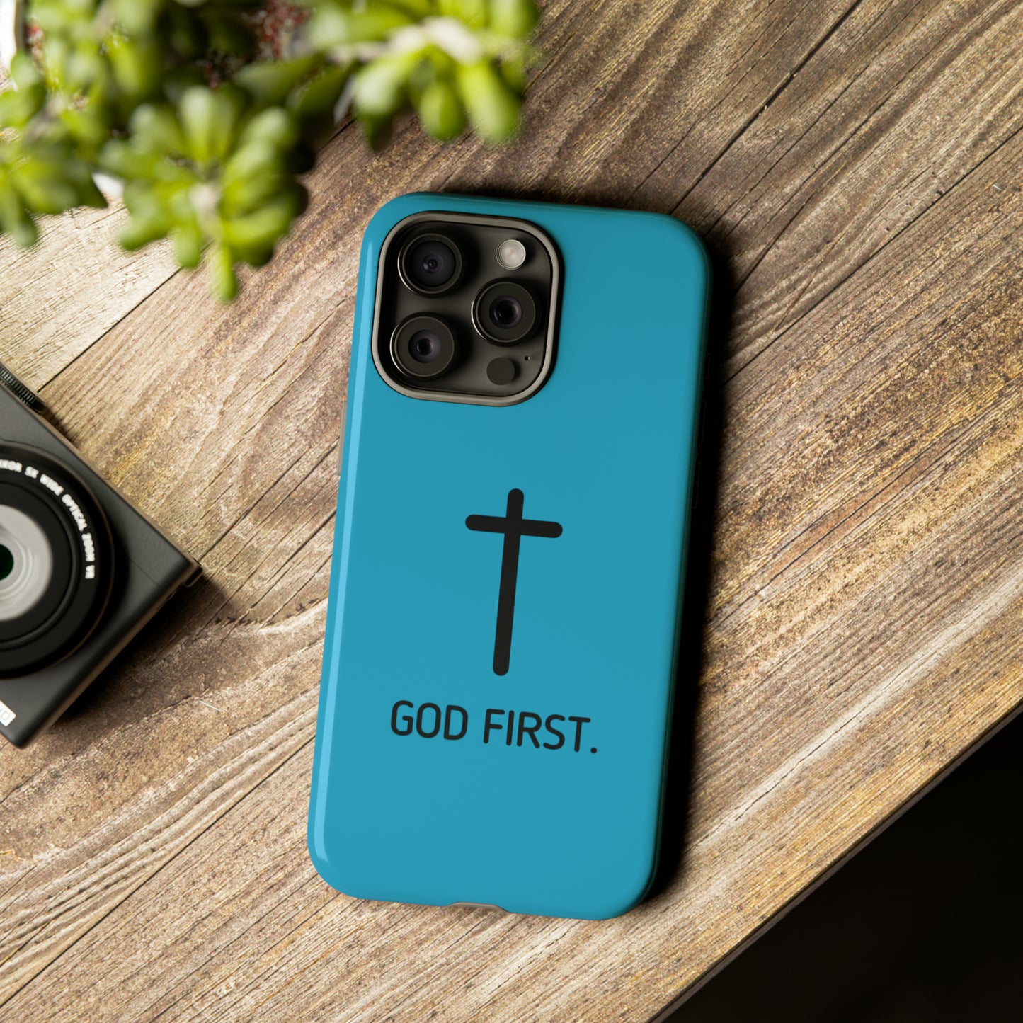 Phone Case. God First BLUE