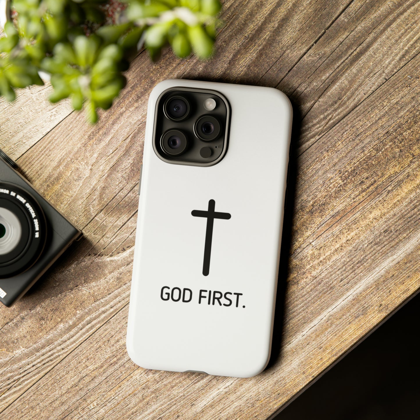 Phone Case. God First WHITE