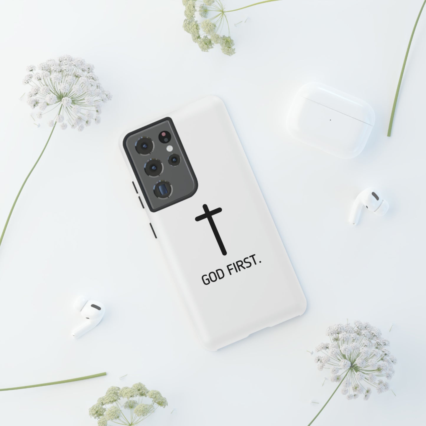 Phone Case. God First WHITE