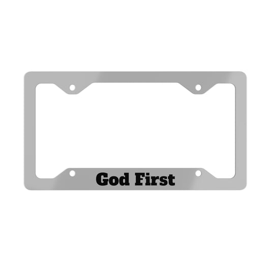 God First. License Plate