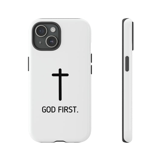 Phone Case. God First WHITE