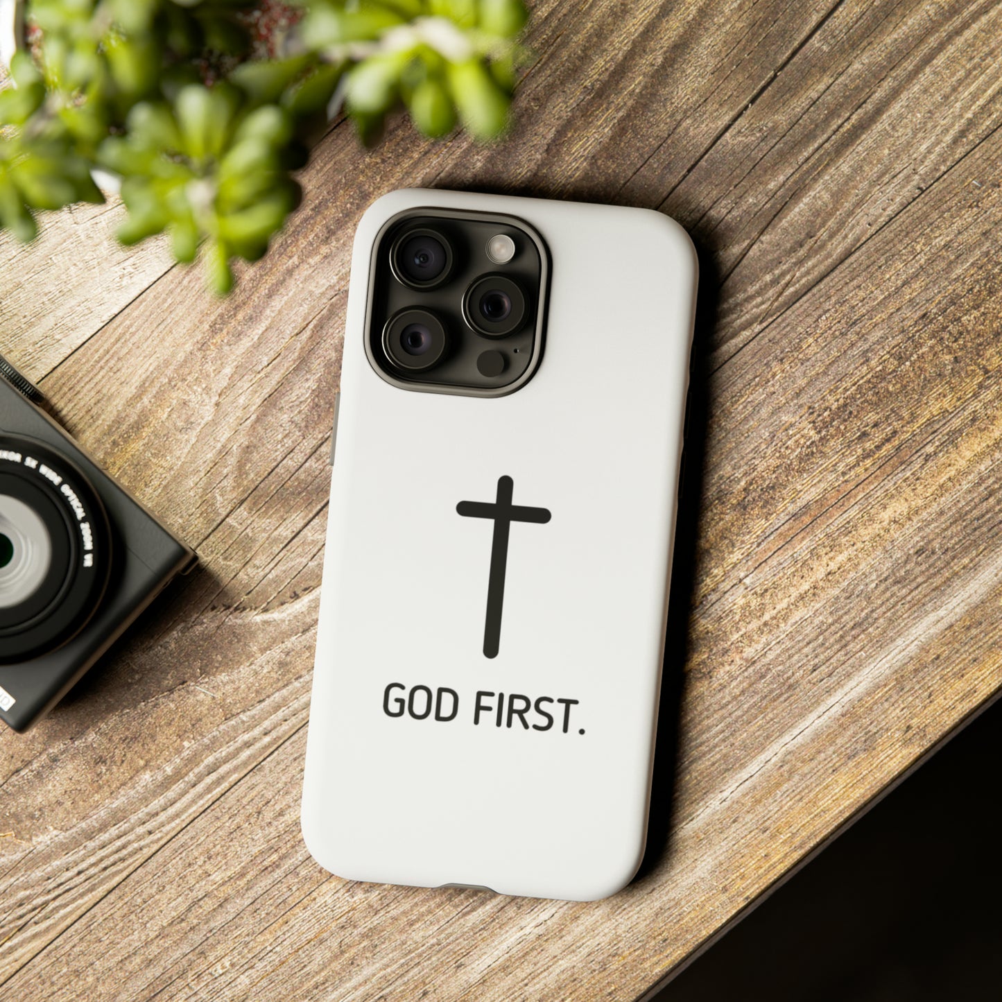 Phone Case. God First WHITE